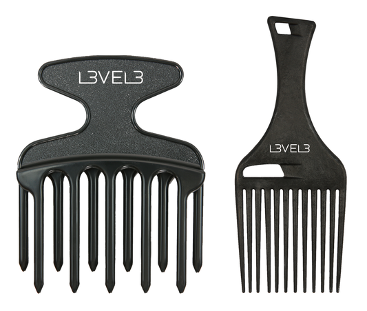 L3vel3 Pettini Hair Pick Comb Set 2pz