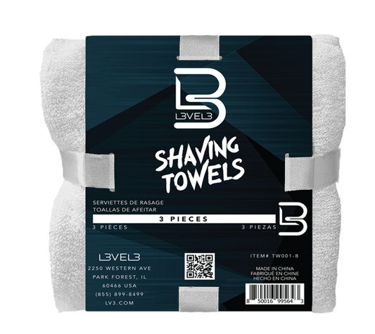 L3vel3 Asciugamano Rasatura White 3pz
